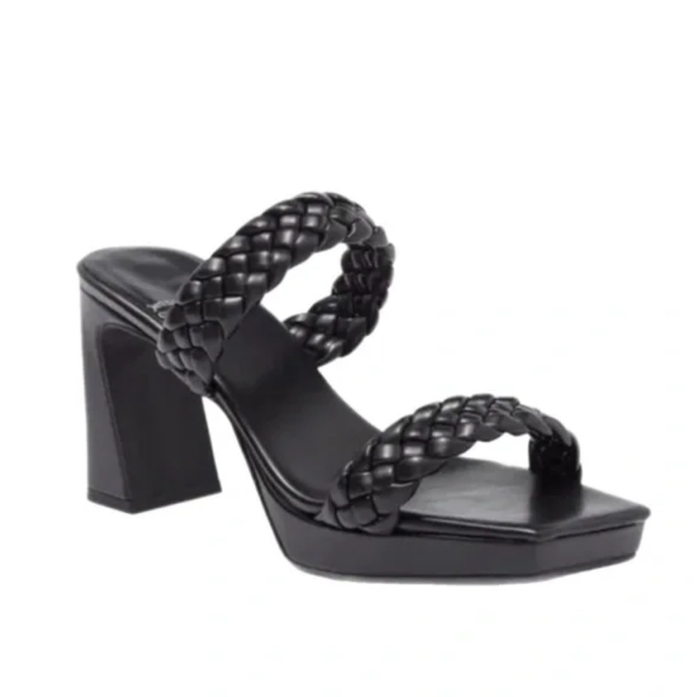 Jeffrey Campbell Delicacy Braided Platform Sandal in Black size 9.5